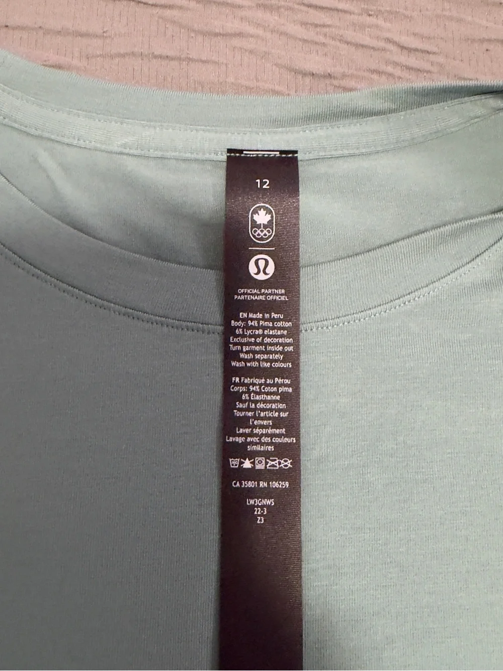 lululemon athletica Sage Green Crew Tee